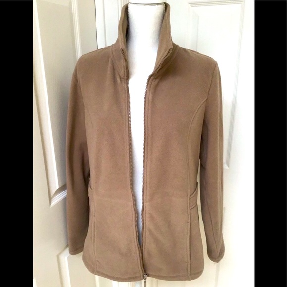 Denim & Company Brown 100% Polyester ZIP Front Jacket. So Warm & Cozy. - Picture 4 of 11